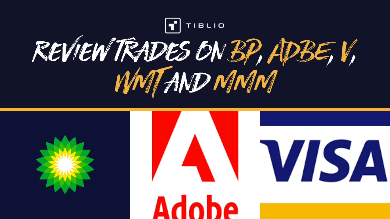 Options Trades on BP, ADBE, V, WMT and MMM