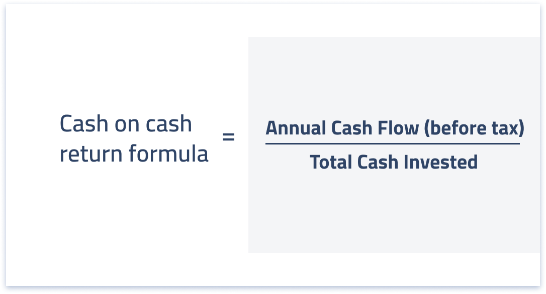 cash on cash return formula for real estate investors