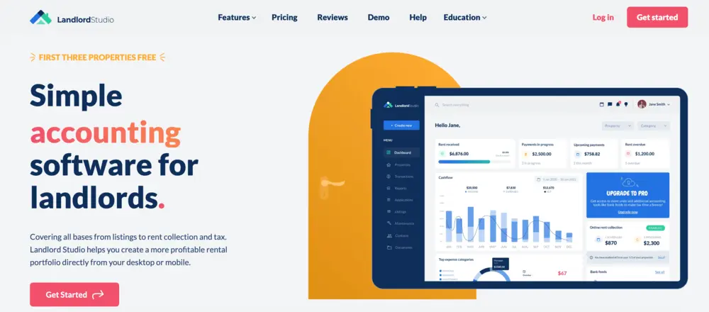 Landlord Studio website homepage