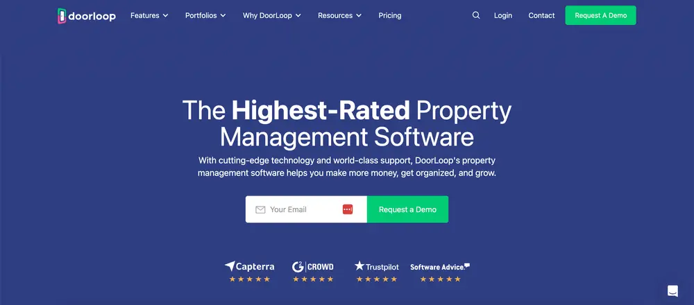 DoorLoop website homepage