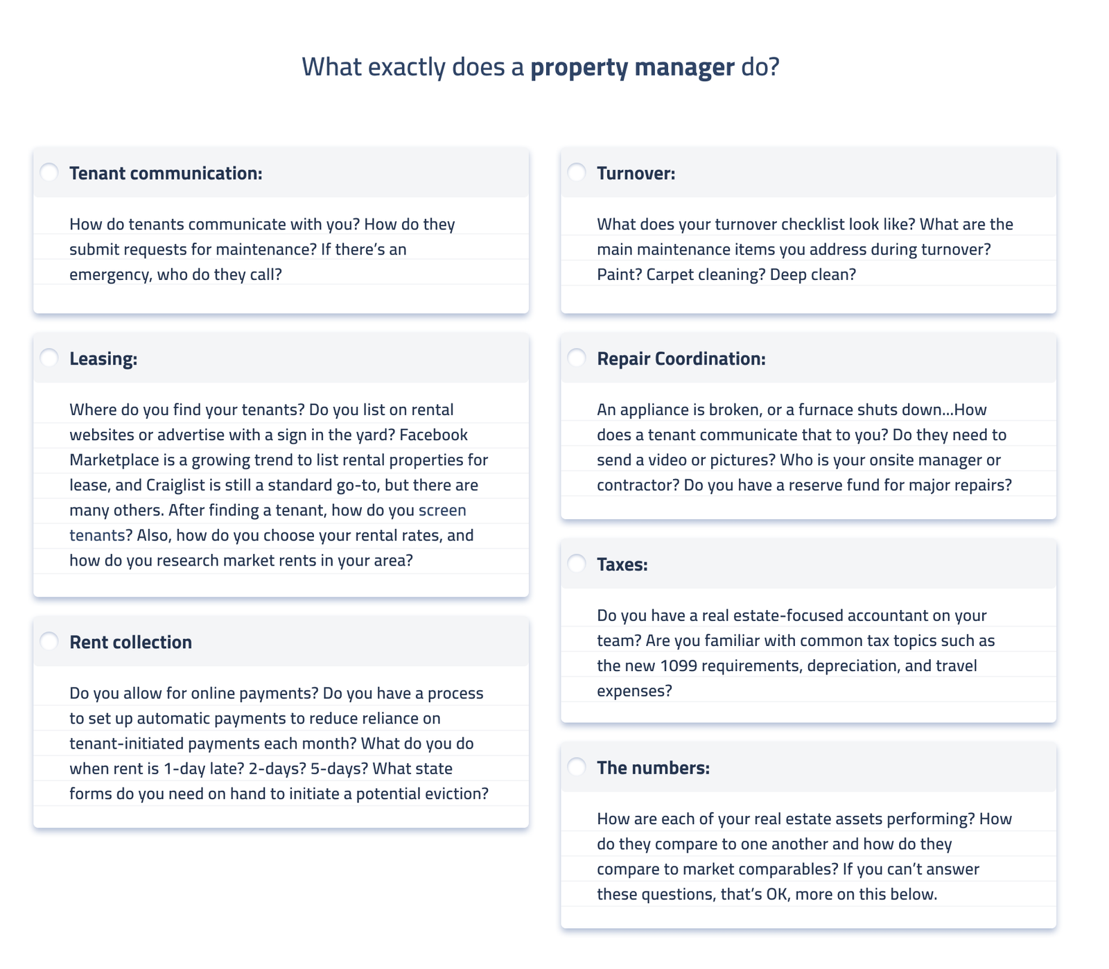 What do property managers do?