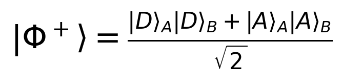 Phi plus is also the sum of the joint diagonal-diagonal and antidiagonal-antidiagonal states divided by square root two.