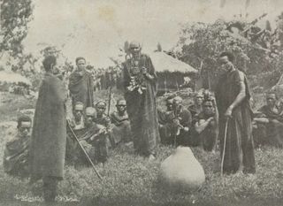 Agikuyu people performing a cultural ritual ceremony.