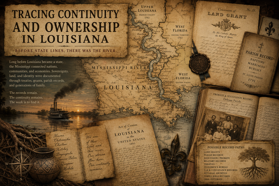 Before State Lines, There Was the Mississippi River: Tracing Land, Continuity, and Ownership in Louisiana