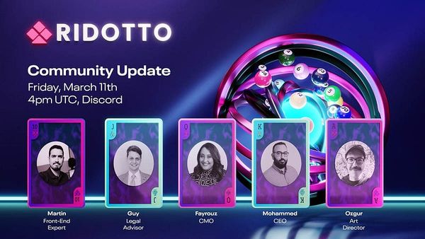 Ridotto’s Q1 2022 Community Update