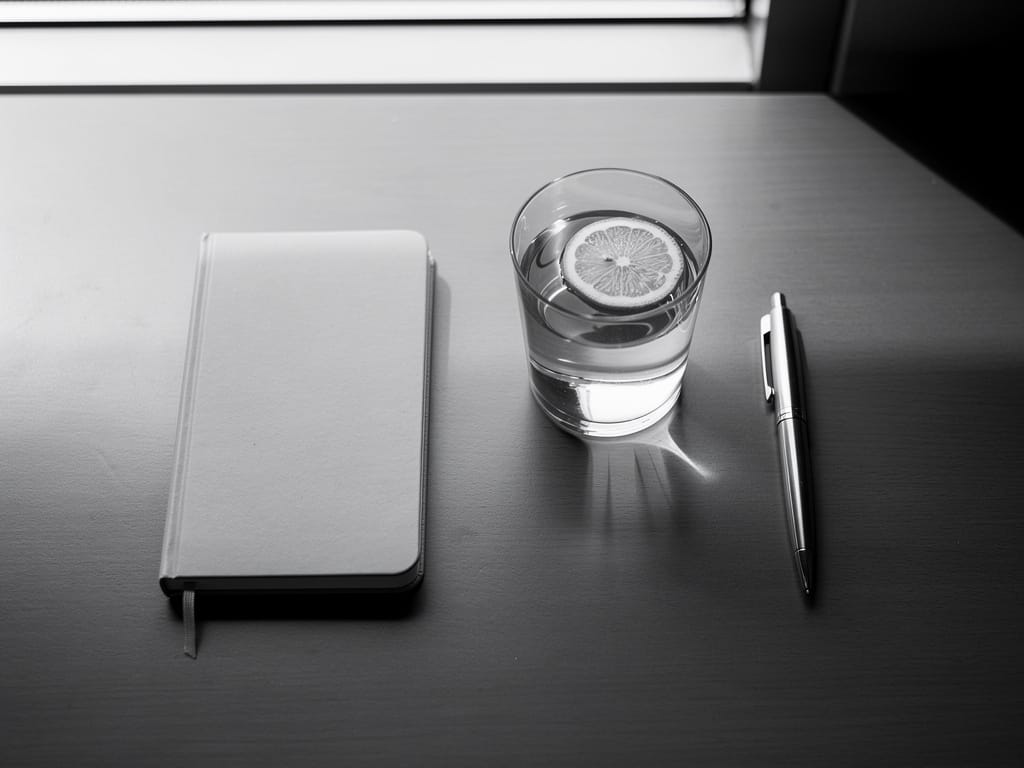 A simple morning ritual setup for travel