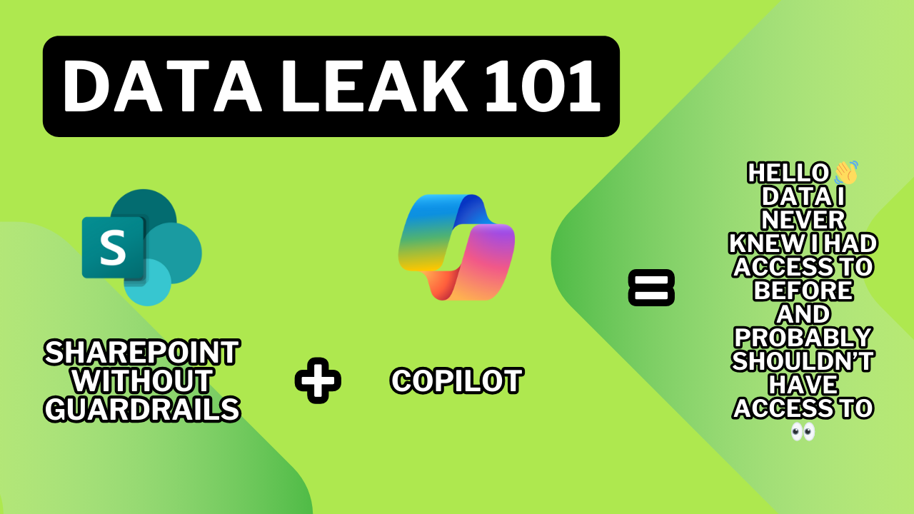 Data Leak 101. SharePoint without guardails + Copilot = Hello data I never knew I had access to before and probably shouldn't have access to