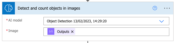 AI Builder step in a Power Automate flow