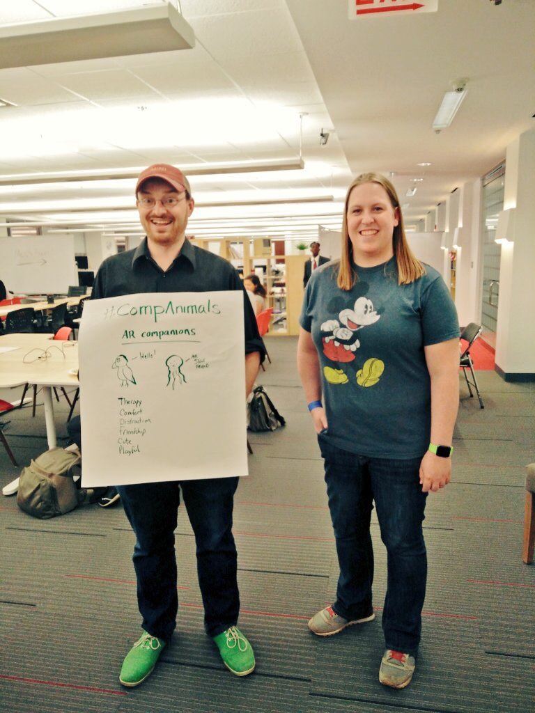 Scott, a walking, idea pitching, billboard, and myself.