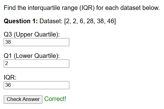 Interquartile range worksheet