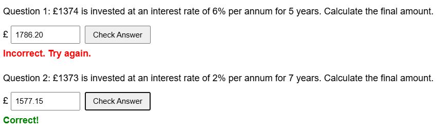 Compound interest increase worksheet
