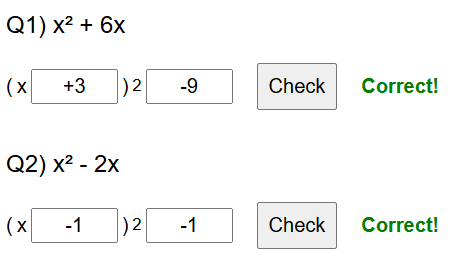 Completing the square worksheet