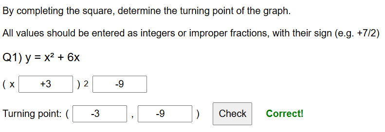 Turning points worksheet