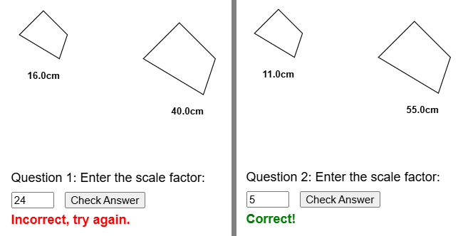 Scale factor worksheet