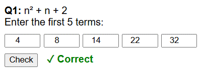 Generating quadratic sequences worksheet