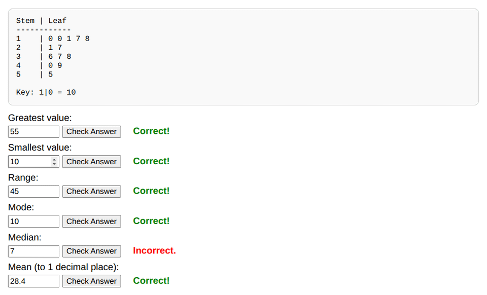 Stem and leaf diagram worksheet