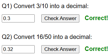Fractions to decimals worksheet