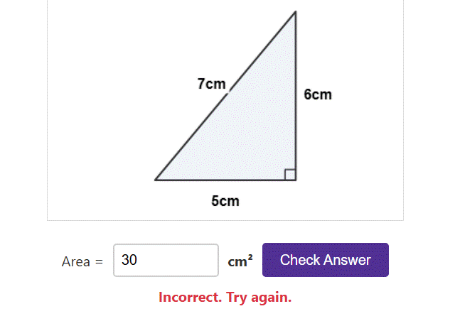 Area of a triangle worksheet