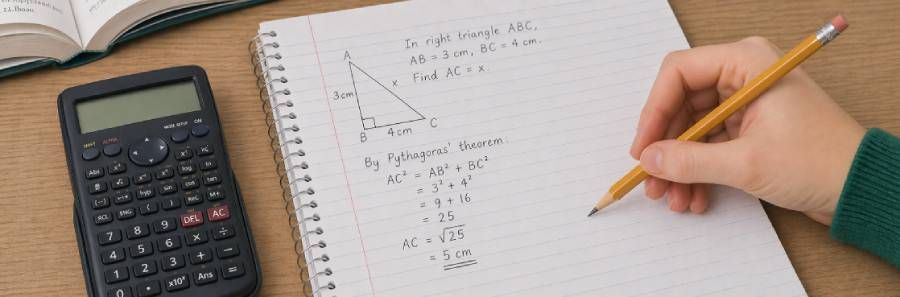 Maths tutor explaining Pythagoras
