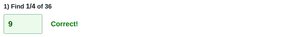 Unitary fractions of amounts worksheet
