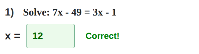 Solving "split variables" worksheet