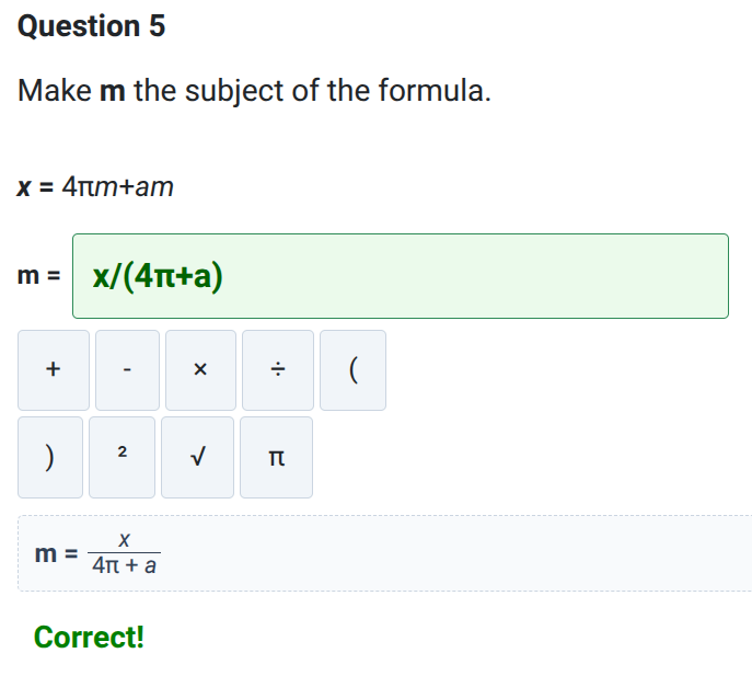 Changing the Subject of a Formula — harder worksheet