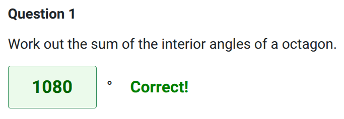 Interior angles worksheet