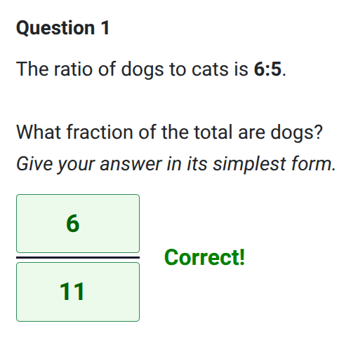 Ratios written as fractions worksheet