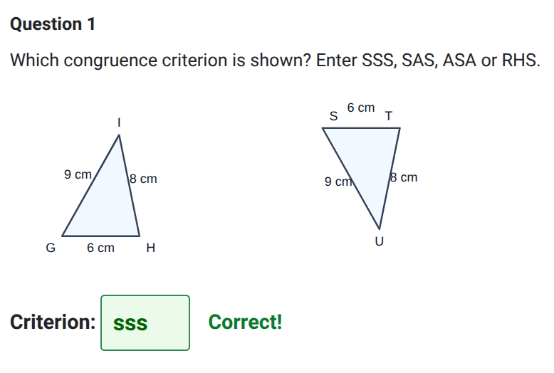 Congruent triangles worksheet