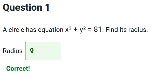 Equation of a circle worksheet
