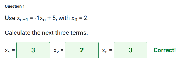 Iteration worksheet
