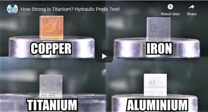 Video of the Day: Titanium, Aluminium, and Iron under Hydraulic Press