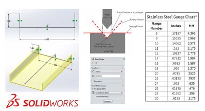 SolidWorks Bend Table: Sheet Metal Gauge Tables