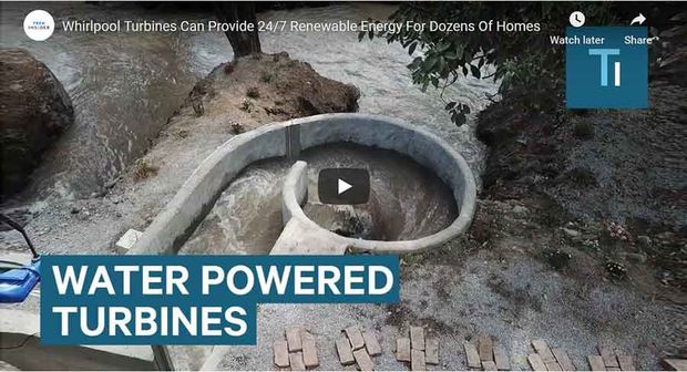 Video of the Day: Water Powered Whirlpool Turbines
