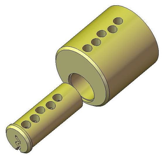 Badly machined plug and cylinder body