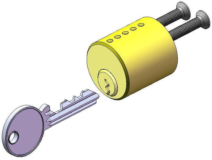 Lock Design: Solid model of cylinder