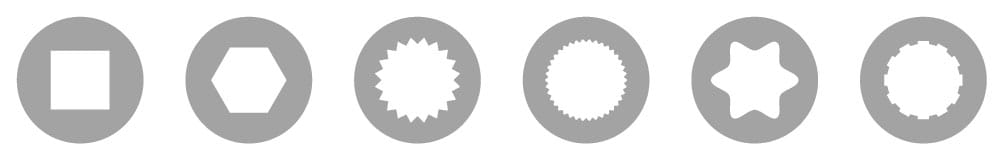 External rotary  roaching: common forms