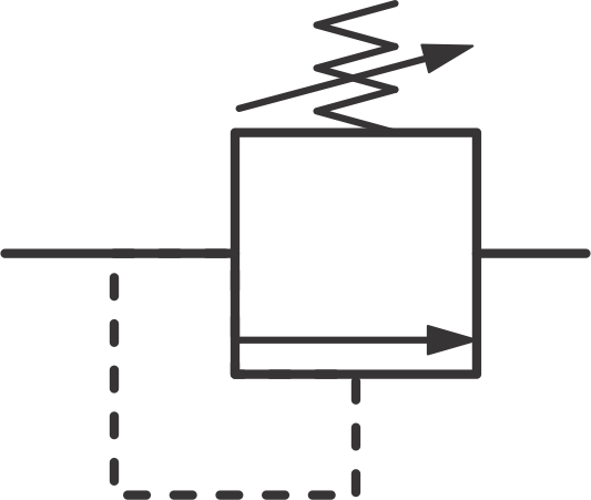 hydraulic symbols - hydraulic pressure relief valve
