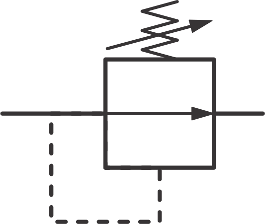 hydraulic symbols - hydraulic pressure relief valve