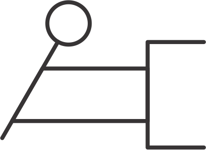 hydraulic symbols - pull / push lever