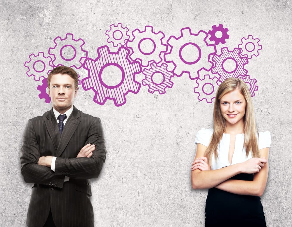 male and female mechanical engineers