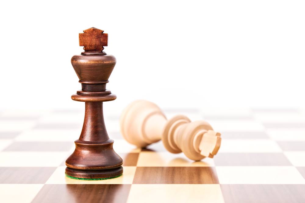 checkmate black defeats white king
