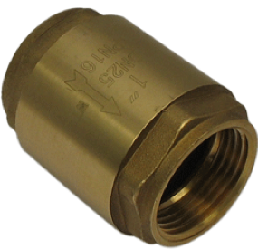 Tameson in-line check valve with orientation arrow