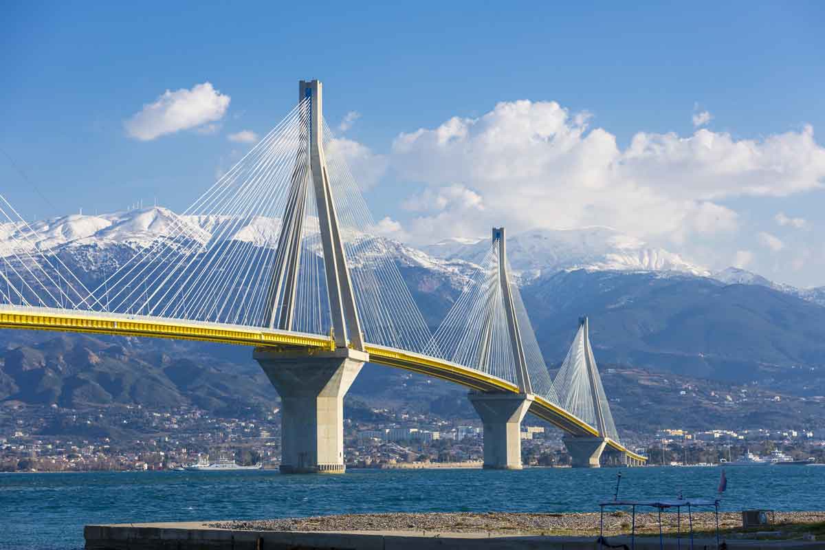 Example of a Suspension Bridge: The Rio Antirrio bridge in Greece