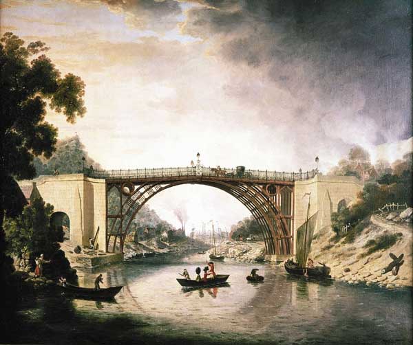 Painting by William Williams The Iron Bridge