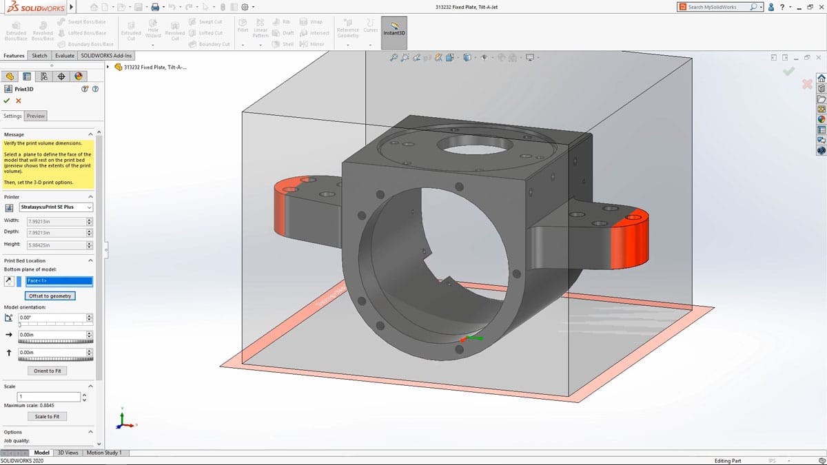 Solidworks 2020 3D prinitng