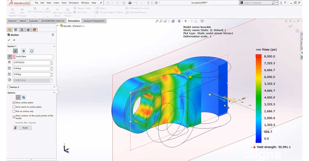 FEA analysis Solidworks