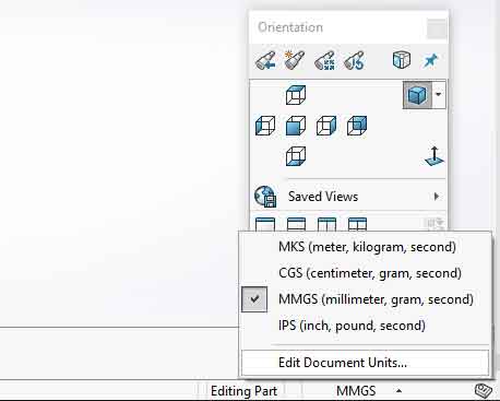how to change units in Solidworks - instructions