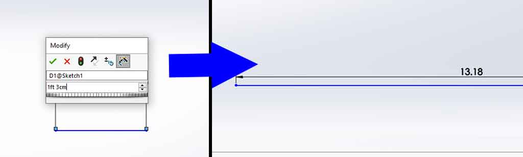 how to mix metric and imperial units in SolidWorks - tutorial