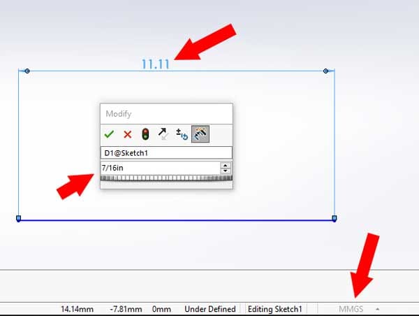 solidworks measuring units: using fractions